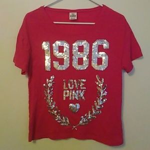 ⭐Traded⭐VS PINK Bling Tee